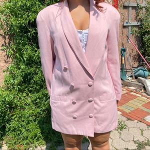 Oversized pink blazer